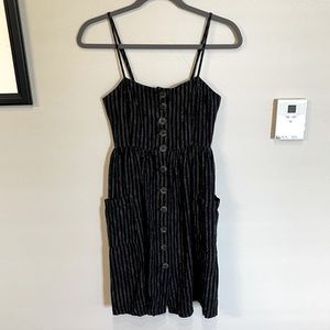 Forever 21 Black White Pinstripe Dress